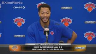 Derrick Rose - Full Introductory Press Conference - New York Knicks _ June 24, 2016 _ NBA Offseason