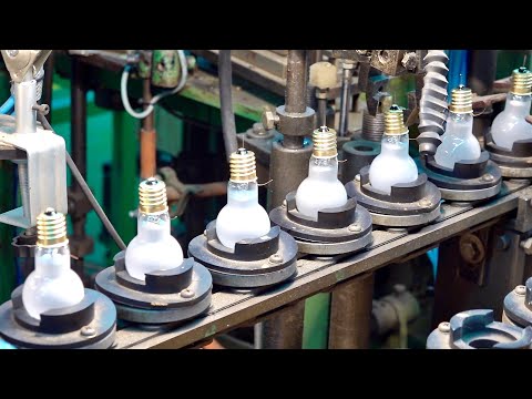 Lightbulb Mass Production Process. Last Incandescent Lamp Factory in