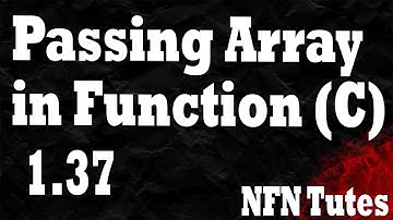 1.37 Passing array in Function C Language (Urdu) NFN