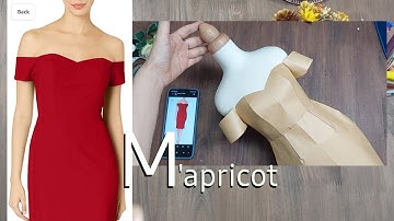65/ Thiết kế Đầm cúp ngực/Đầm trễ vai/ How to create an Off shoulder dress