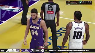 CMDR aRcADe in NBA 2K26 - MyPlayer: Rookie Season; Game 24 (23-0) LA Lakers Vs (12-12) SAC Kings.