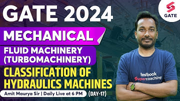 Fluid Machinery | Classification of Hydraulics Machines | GATE 2024 Lecture | Amit Maurya Sir