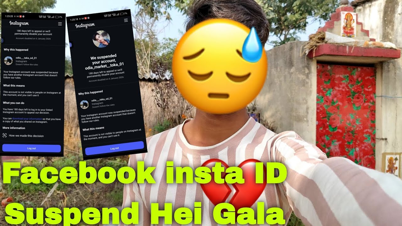 Facebook insta ID Suspend Hei Gala💔😔🙏