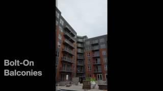 North Shore 770 Courtyard - aluminum balconies