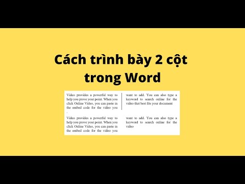 #1 Cách trình bày 2 cột trong Word Mới Nhất