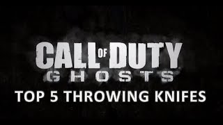 CALL OF DUTY GHOSTS - TOP 5 THROWING KNIVES OF THE WEEK EP 1 - DANGO 1867