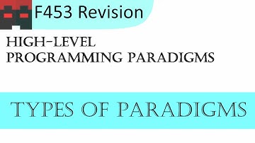 F453 | Higher Level Programming | 01 Types of Paradigms
