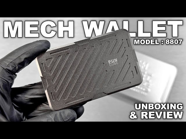 MECH WALLETS Model 8807 アルミニウム製 PUNCUBE MECH WALLET with MagSafe Model 8807 Unboxing and Review