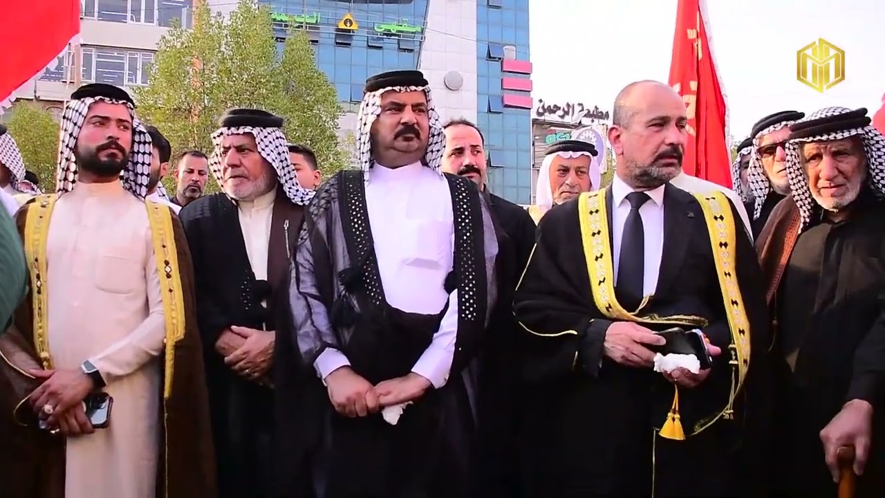 عراضة قبيله السواعد بقياده الشيخ باسم محمد صوب الله  معزين الشيخ جعفر باقر مكطوف آل سكربفقد ابن اخيه