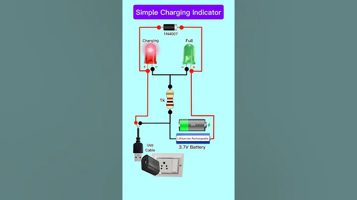 🔋 Simple Battery Charging Indicator 🚨 | Basic Circuit Explain #shorts #battery #circuit