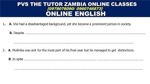 ECZ: Engelse taaltransformaties. (contrast) . [GCE en G12]