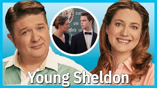 YOUNG SHELDON stars Zoe Perry and Lance Barber talk George&#39;s funeral | TV Insider