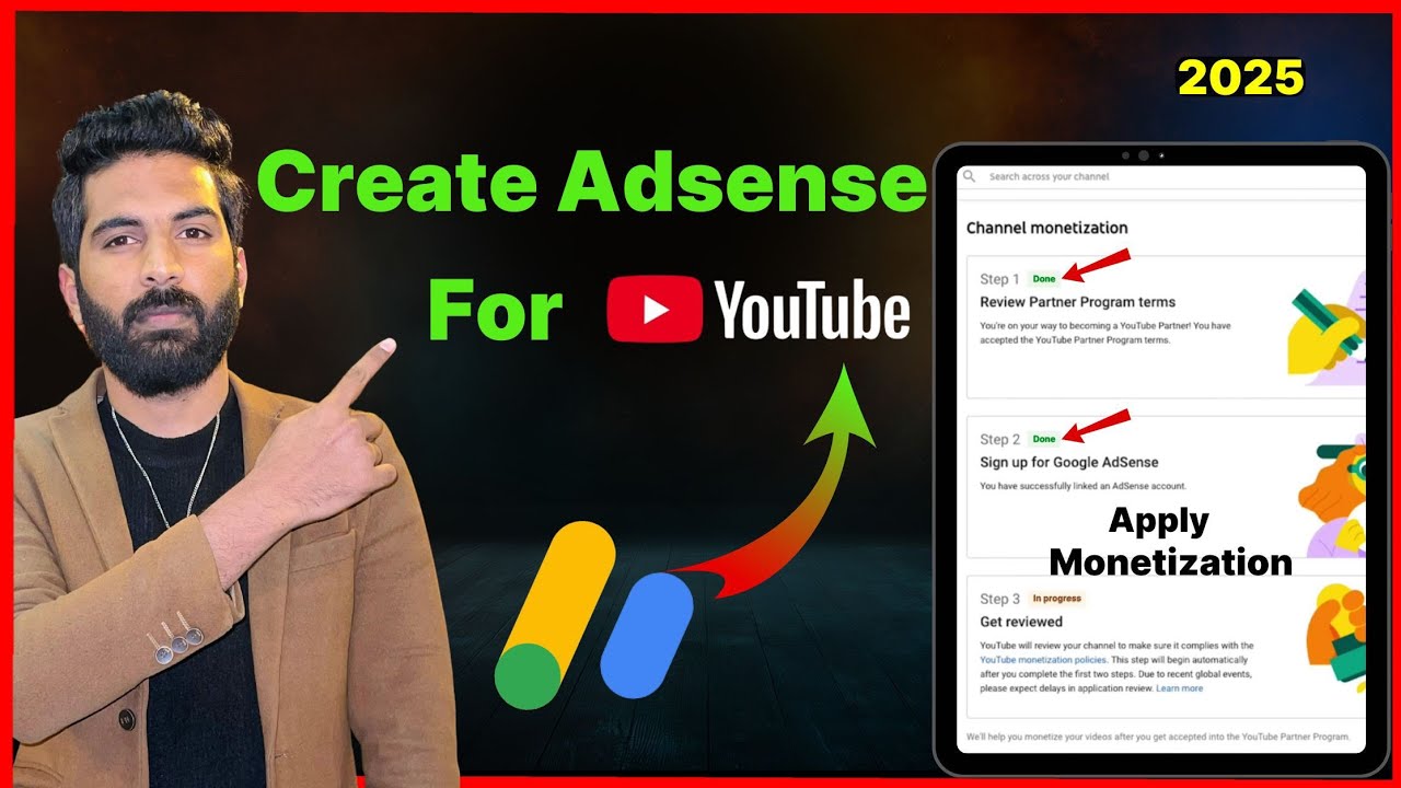 How to Create and Link AdSense Account with YouTube Channel in 2025 ...