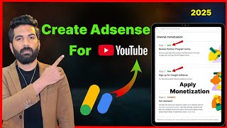 How to Create and Link AdSense Account with YouTube Channel in 2025 / Apply for Monetization