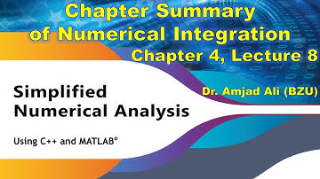 Numerical Integration Chapter Summary and Exercises | Chap 4, Lec 8 | Urdu
