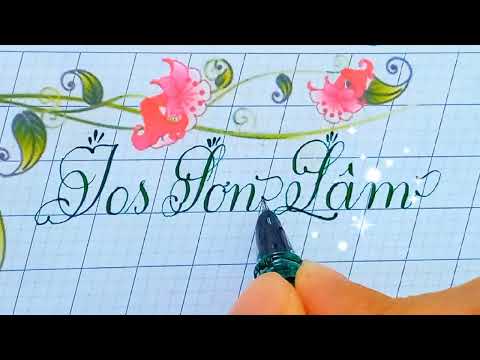 Video Luyện viết tên nét thanh đậm/TẶNG TÊN BẠN HOA, SƠN,... - youtube