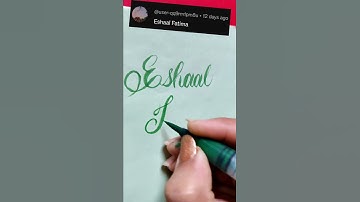 Writing name in stylish cursive handwriting #shorts #shortvideo #viral