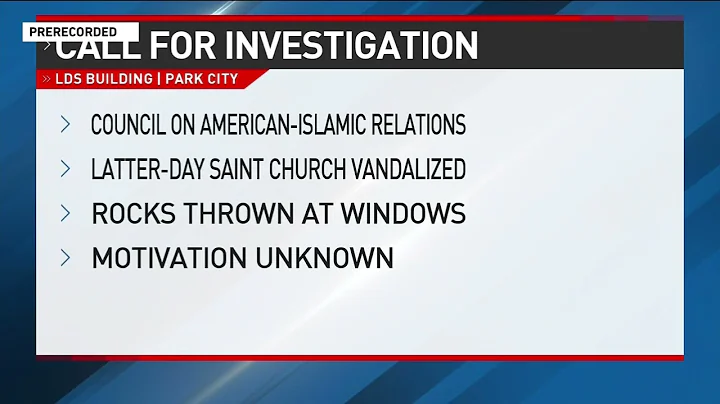 Video: CAIR Calls for Hate Crime Probe into Vandalism of Utah LDS Church