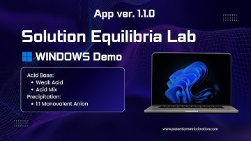 Solution Equilibria Lab Demo (Windows) | Equilibrium Modeling & Analysis