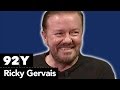 Ricky Gervais with The Hollywood Reporter's Tim Goodman