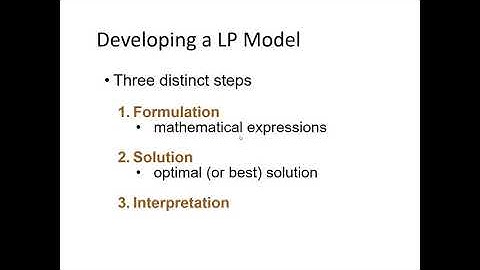 MGTS 113 - Unit 8 - Linear Programming Part 1