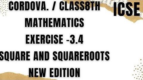 Cordova maths class 8 solutions/Exercise 3.4/class 8 icse maths/Icse maths class 8/