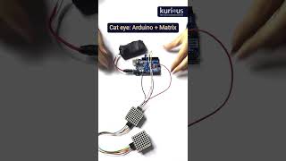 Arduino LED Matrix Eyes Blink Like a Cat 👀#arduinoproject #arduino #scienceprojects #stem