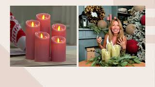 Luminara 5-pc Assorted Flameless Pillars w/Gift Box and Remote on QVC