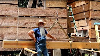 Second Floor Joist, Dovetail Log Cabin Build (Ep 31)