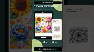 Flower Coloring Pages | 50 Printable Patterns #Shorts