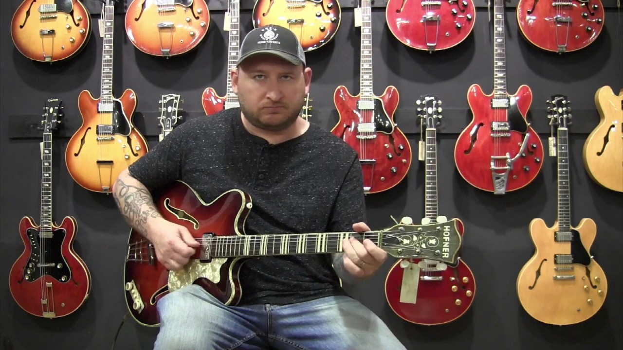 1963 Hofner Verythin 4573 Russet Red Josh Smith At Guitarpoint Vintage Guitars Youtube