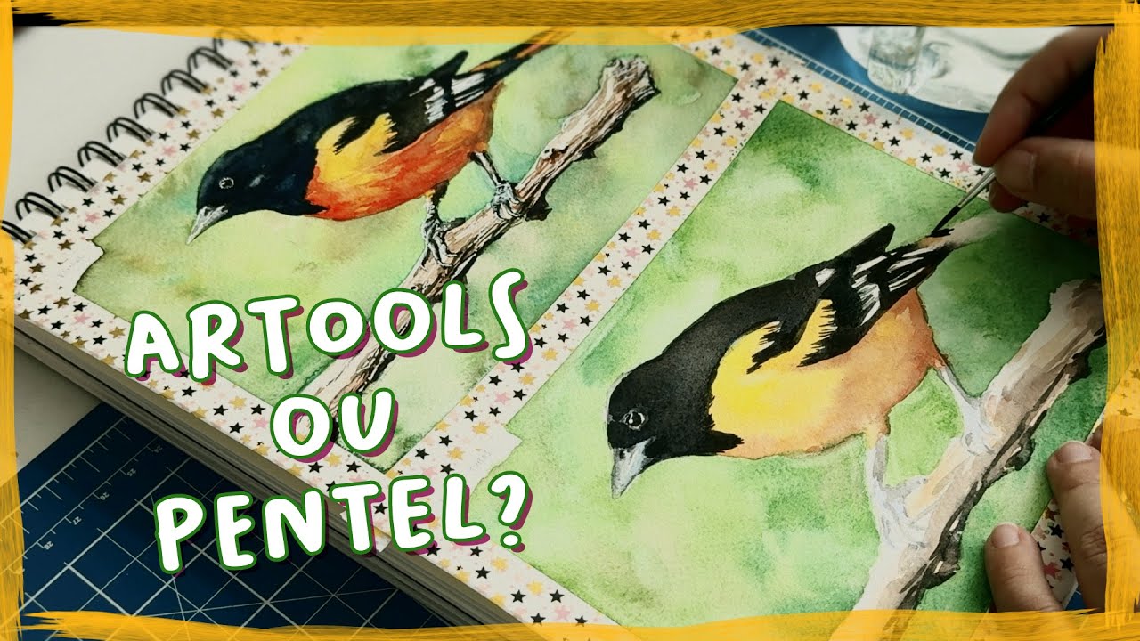PENTEL ou ARTOOLS: qual aquarela escolher? | BATALHA de Aquarelas!