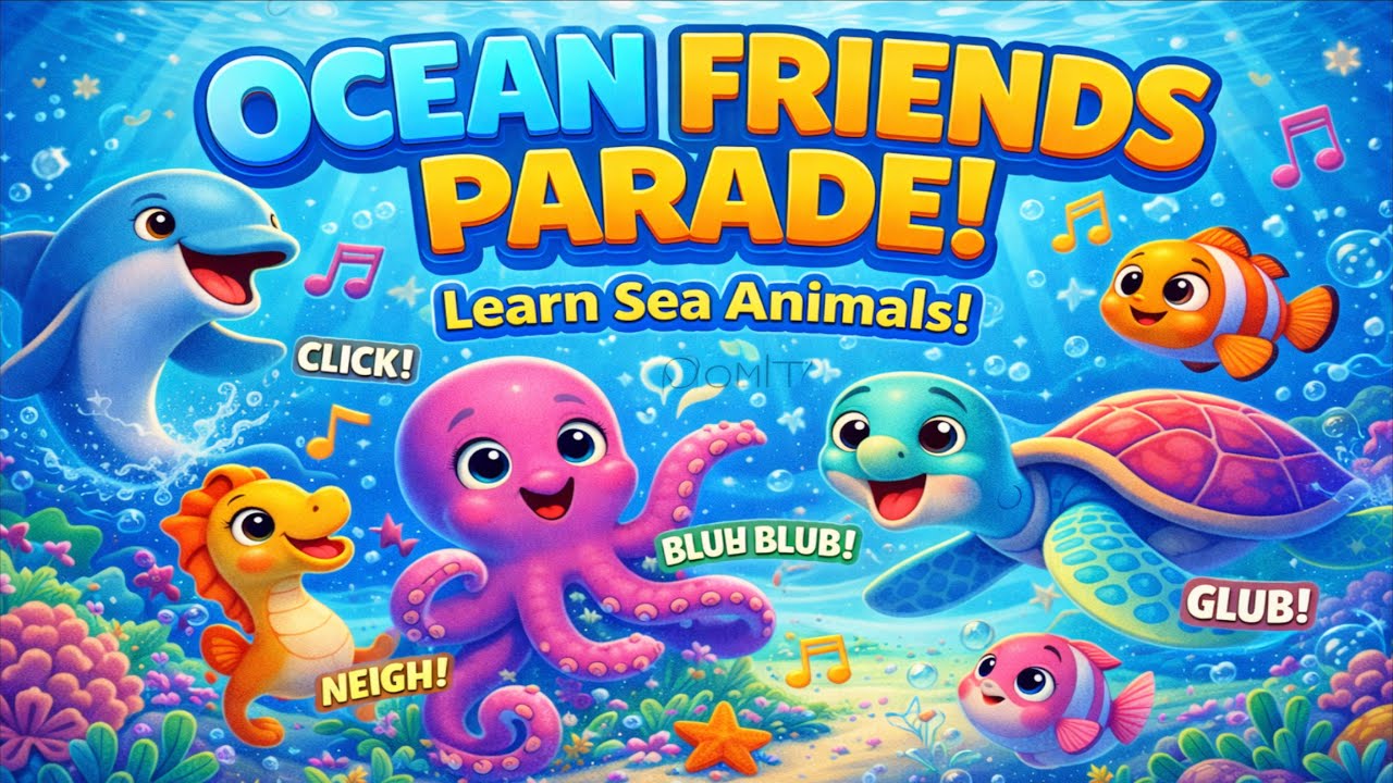 Ocean Friends Parade 🌊🐬 Learn Sea Animals for Kids | Educational Kids Music | The Blend Channel |