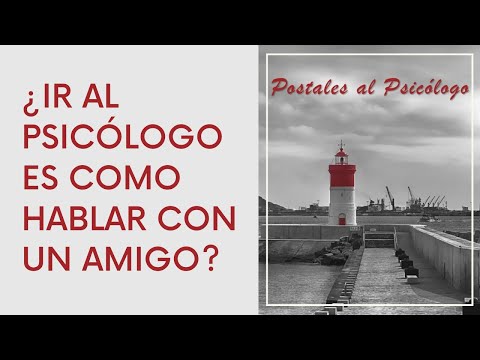 ¿Ir a un psicólogo es como hablar con un amigo?