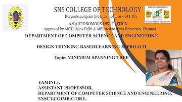 Design Thinking Based Learning Approach | Minimum Spanning Tree | Data Structures | SNS Institutions
