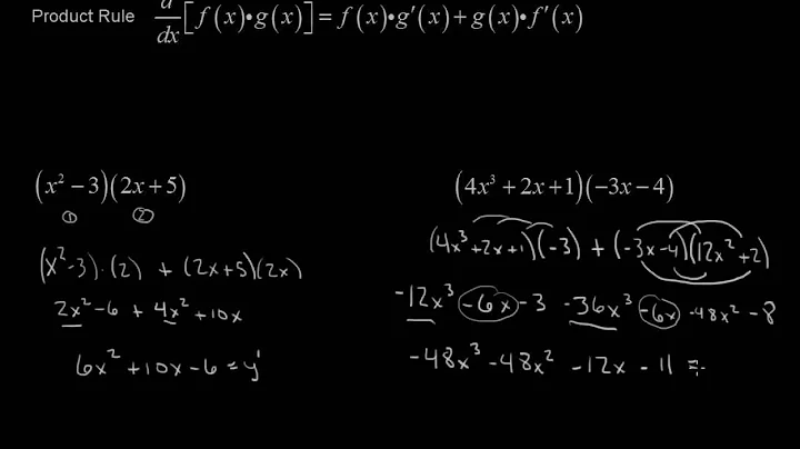Calculus 2.3 Derivatives with Product & Quotient Rules