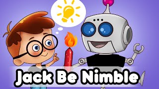 Jack Be Nimble lyrics song with vocal | Nursery Rhymes For Kids | Ultra HD 4K Music Video