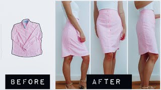 DIY - How to turn an old SHIRT into a MIDI SKIRT