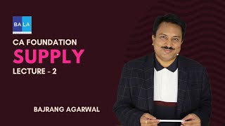 Lecture - 2 | Supply | CA Foundation | Business Economics #cafoundation #economics #icai #supply