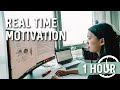 REAL TIME Study With Me! (w/ lo-fi background music): 1 hour POWER PRODUCTIVITY session