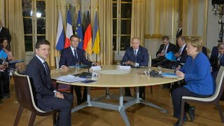 Début du sommet sur l'Ukraine avec Macron, Poutine, Zelensky et Merkel | AFP Images