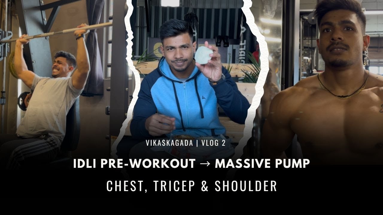 Light meal, heavy workout! Idli pre-workout for perfect Push Day pump 🔥