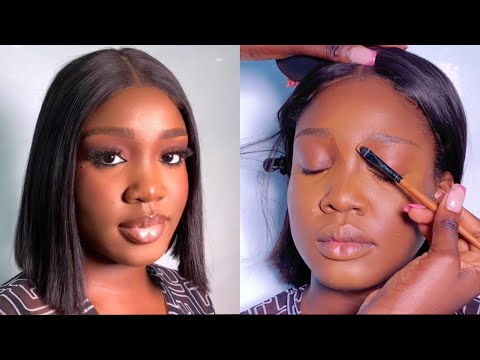 HOW TO DO A SIMPLE HIGHLIGHT AND CONTOUR ON DARK SKIN