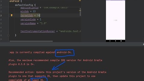 How to update android compile sdk from 34 to 35