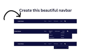 Creating a Navbar with Dropdown Menu | HTML, CSS & JavaScript Tutorial