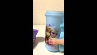 アナ雪のワンタッチ水筒をあけてみた！　Frozen's bottle