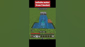 infinite water from only 1 bucket || #shorts #minecraft #trendingshorts #viralshort
