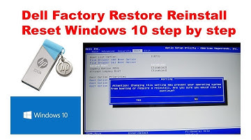 Dell Factory Restore Reinstall Reset Windows 10 step by step