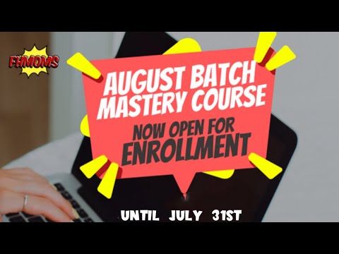 FHMOMS MASTERY COURSE COUNTDOWN FOR AUGUST BATCH