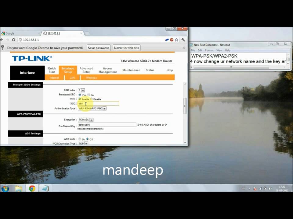 how to change user name and password in tp link modem YouTube